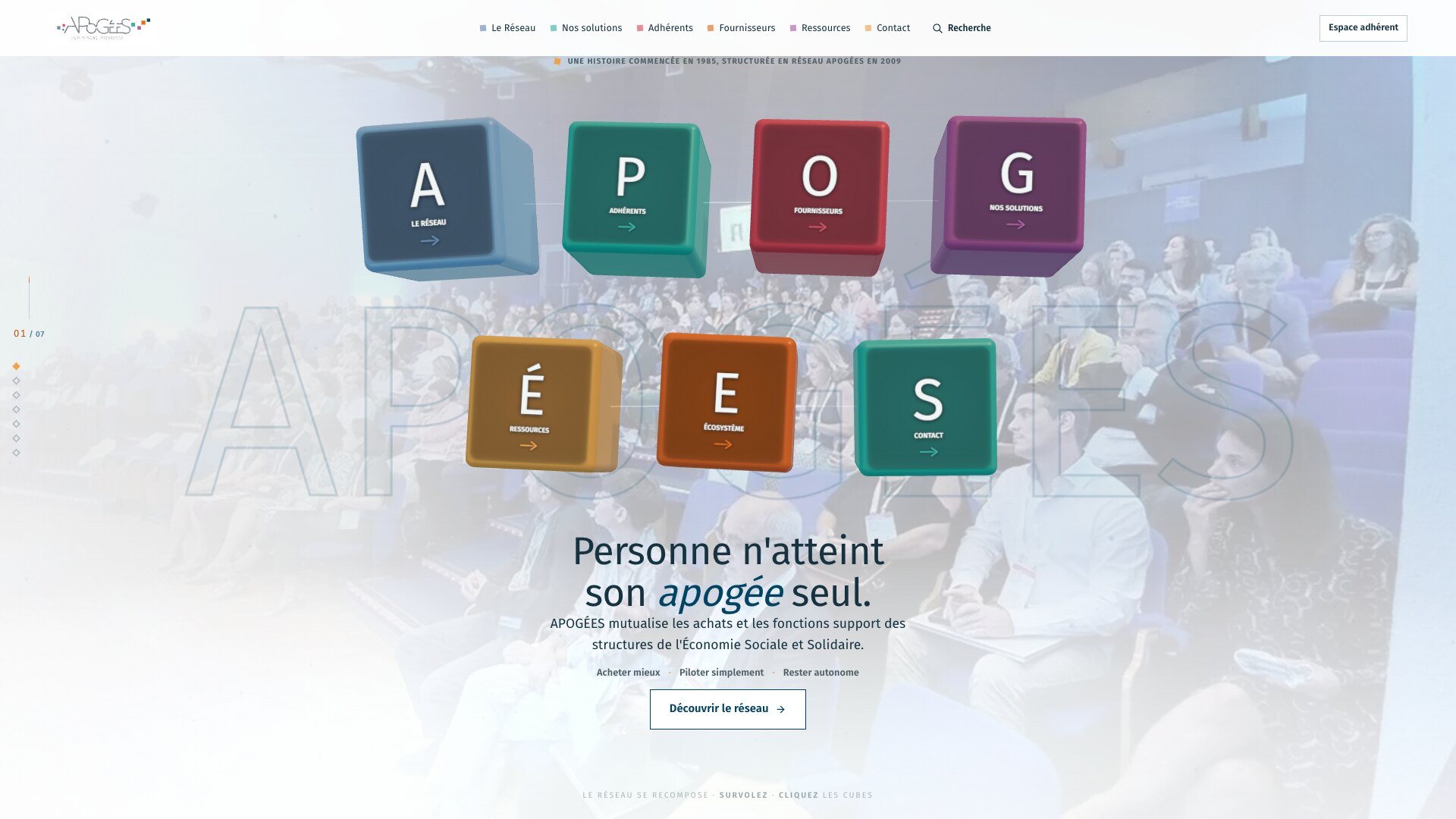 Accueil du site APOGÉES